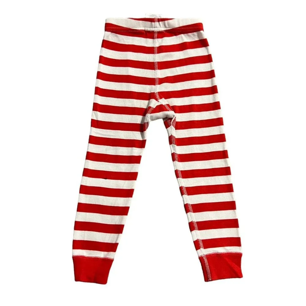 Hanna Andersson Sz 90 (3) Dr. Seuss Cat In The Hat Long John Pajamas